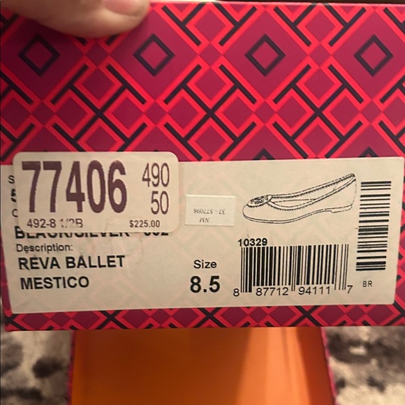 Tory Burch Black Flats with Silver Emblem - Picture 10 of 10